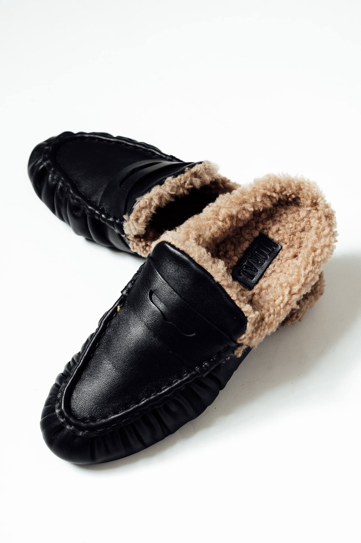 Toral TP-Piper Winter loafer-muil met teddyvoering