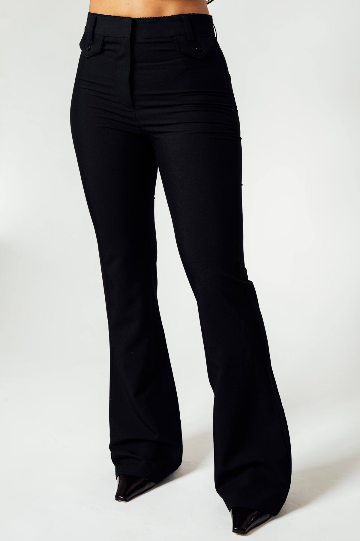 ROTATE zwarte flared pantalon