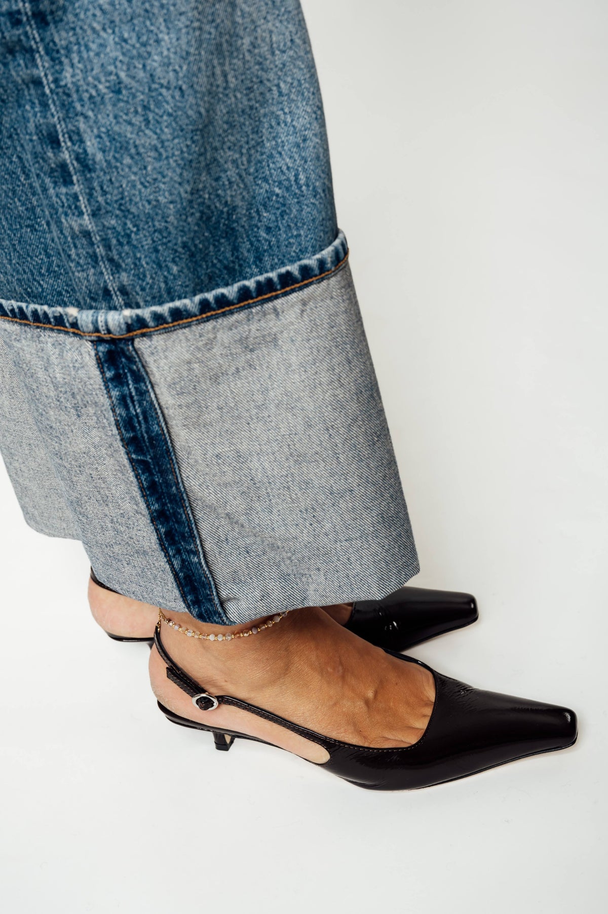 AGOLDE Big Cuff Jean met omslagen, Liberty-wassing