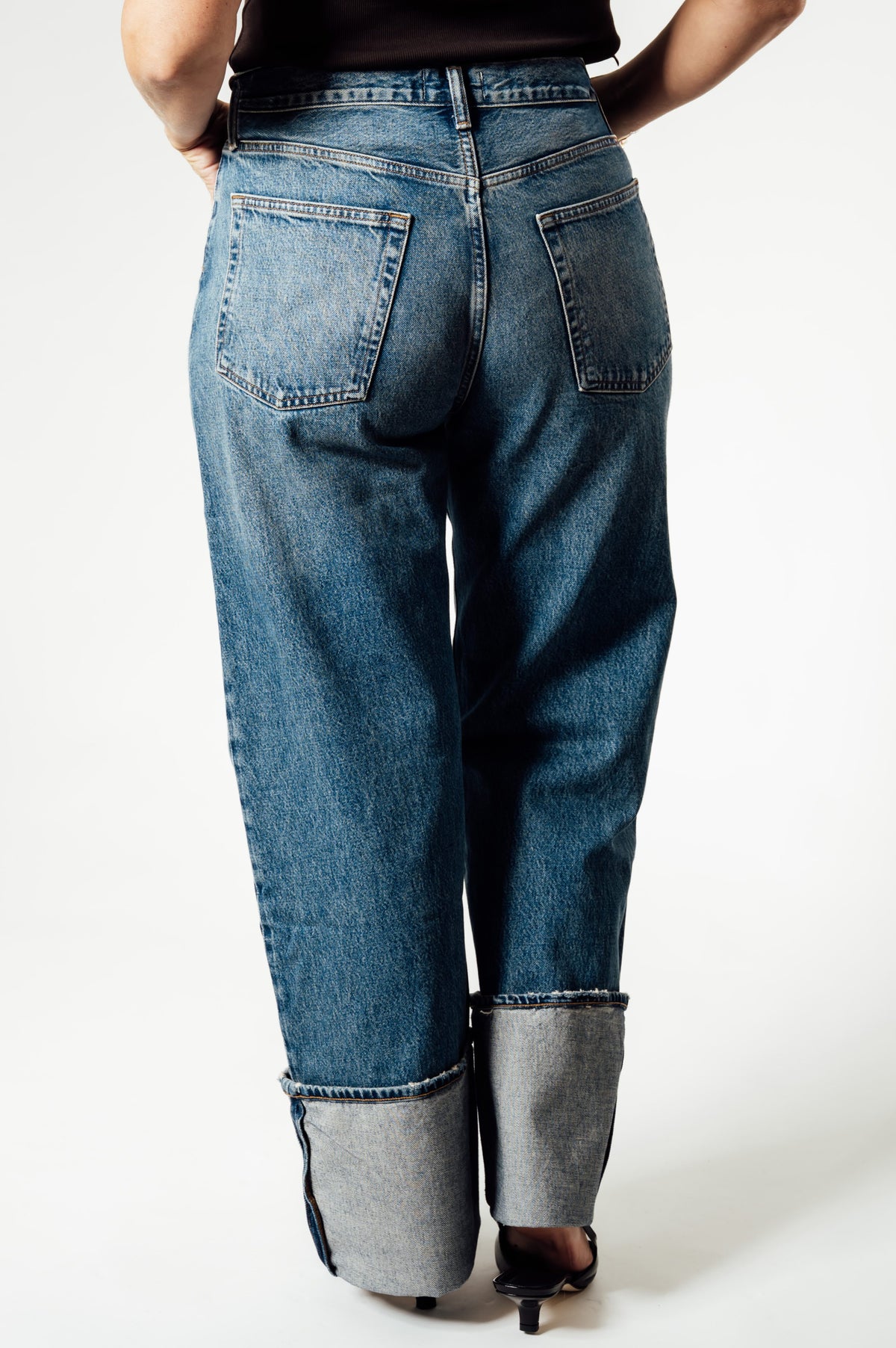 AGOLDE Big Cuff Jean met omslagen, Liberty-wassing
