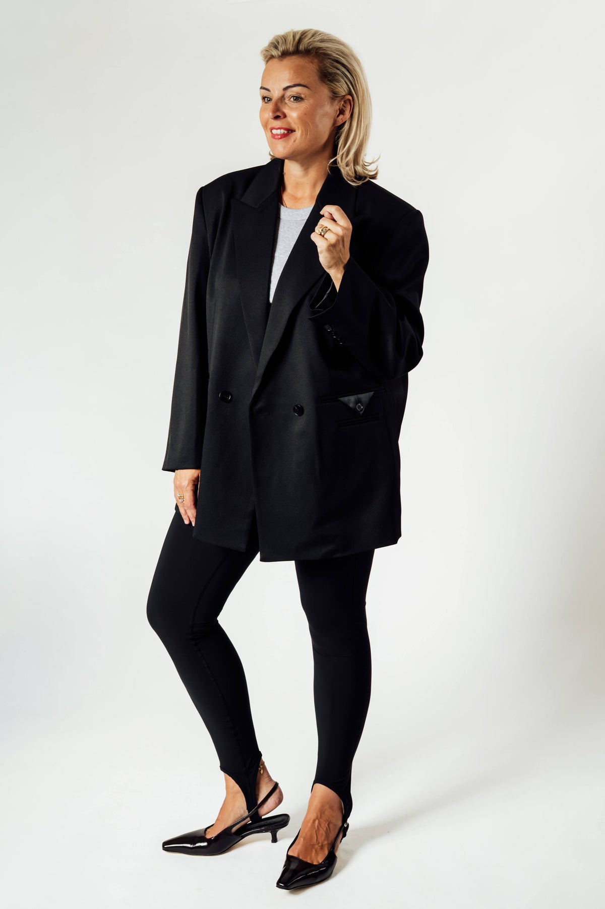 Haute L'Amitié oversized zwarte blazer