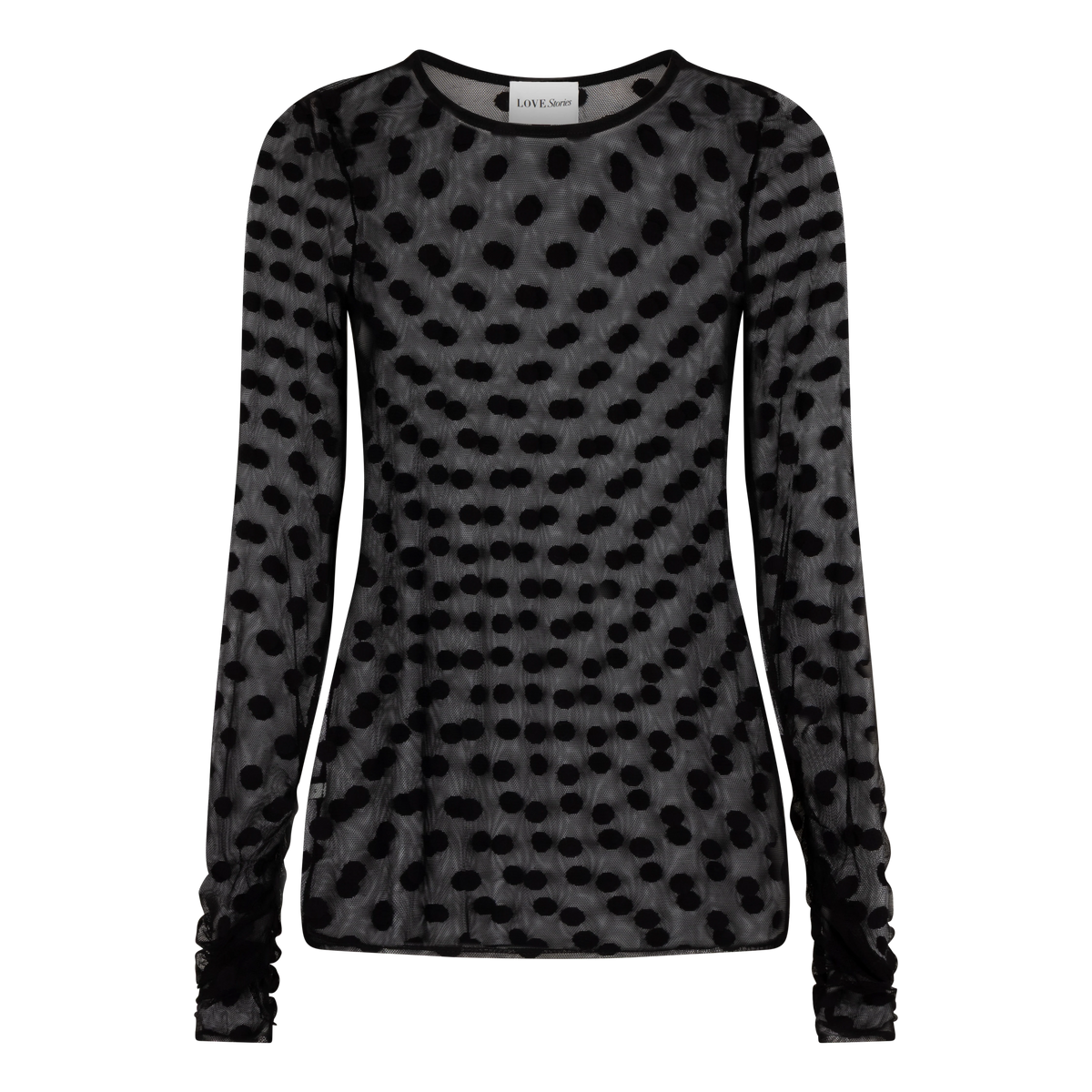 Love Stories Elle mesh top met stippen