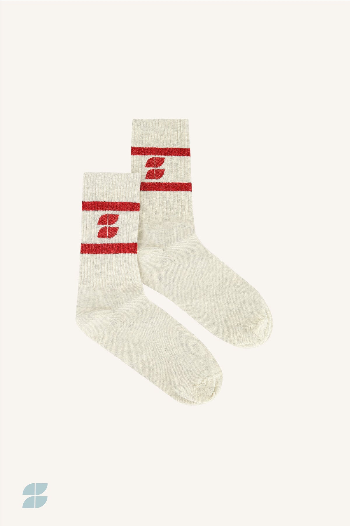 LOGO SPARKLE GREY SOCKS