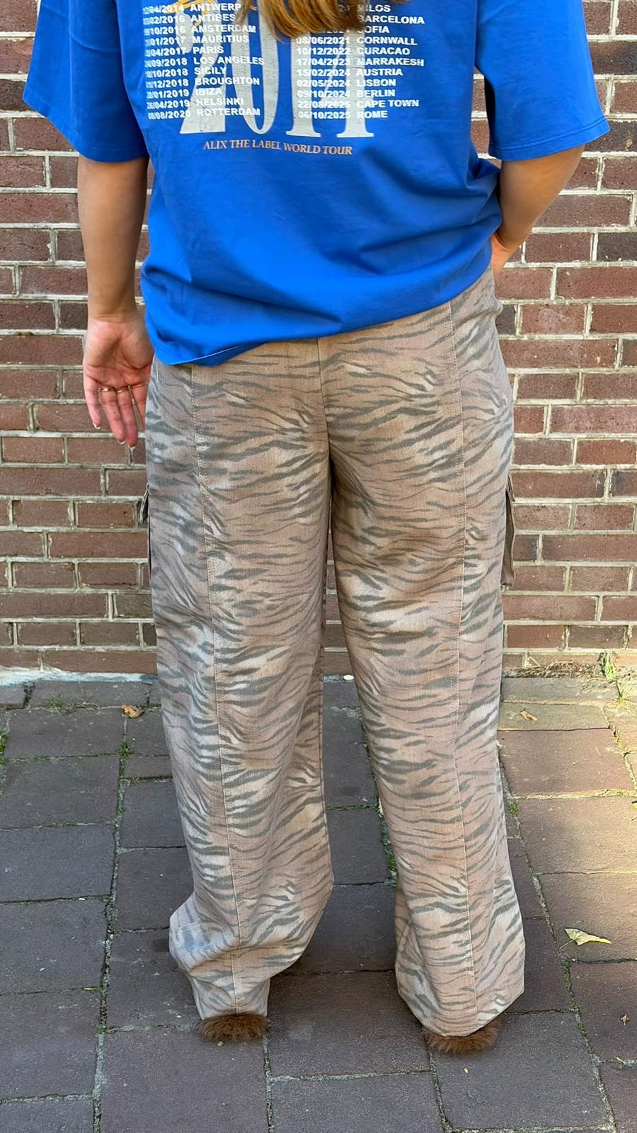 LADIES WOVEN CARGO PANTS