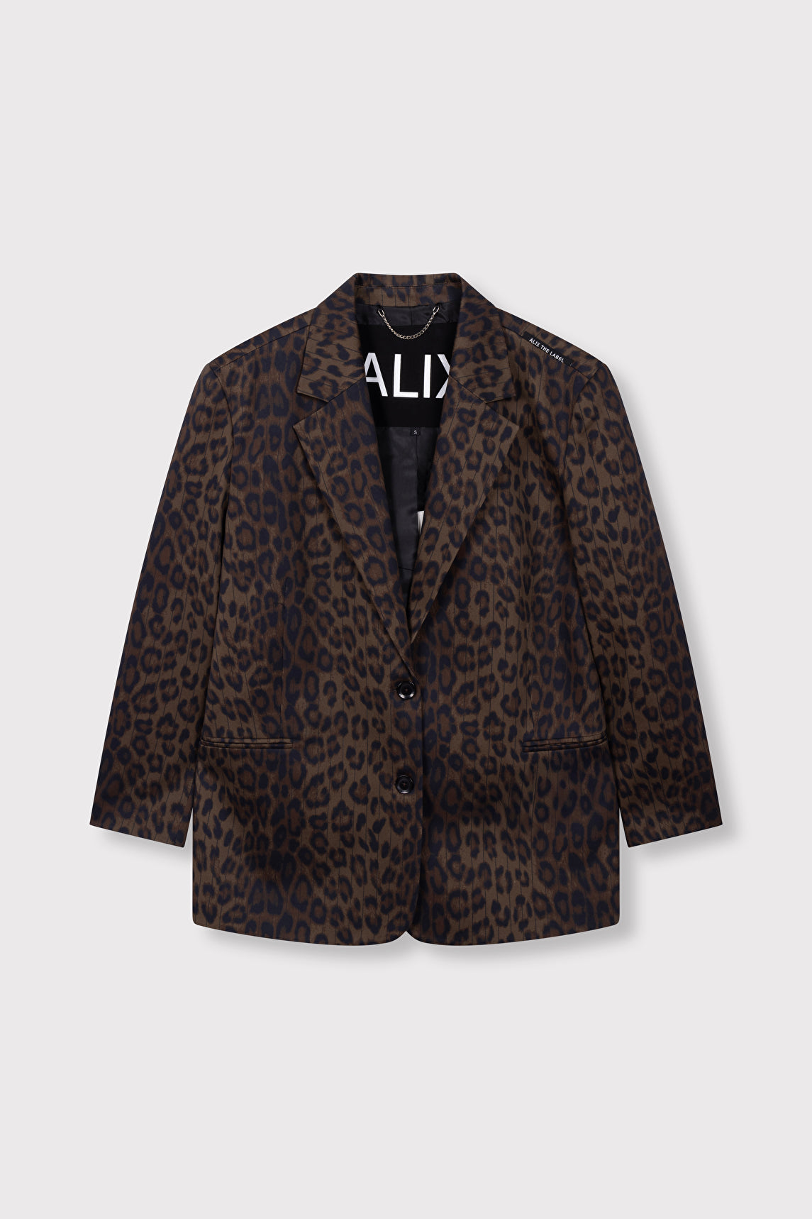 LADIES WOVEN ANIMAL BLAZER