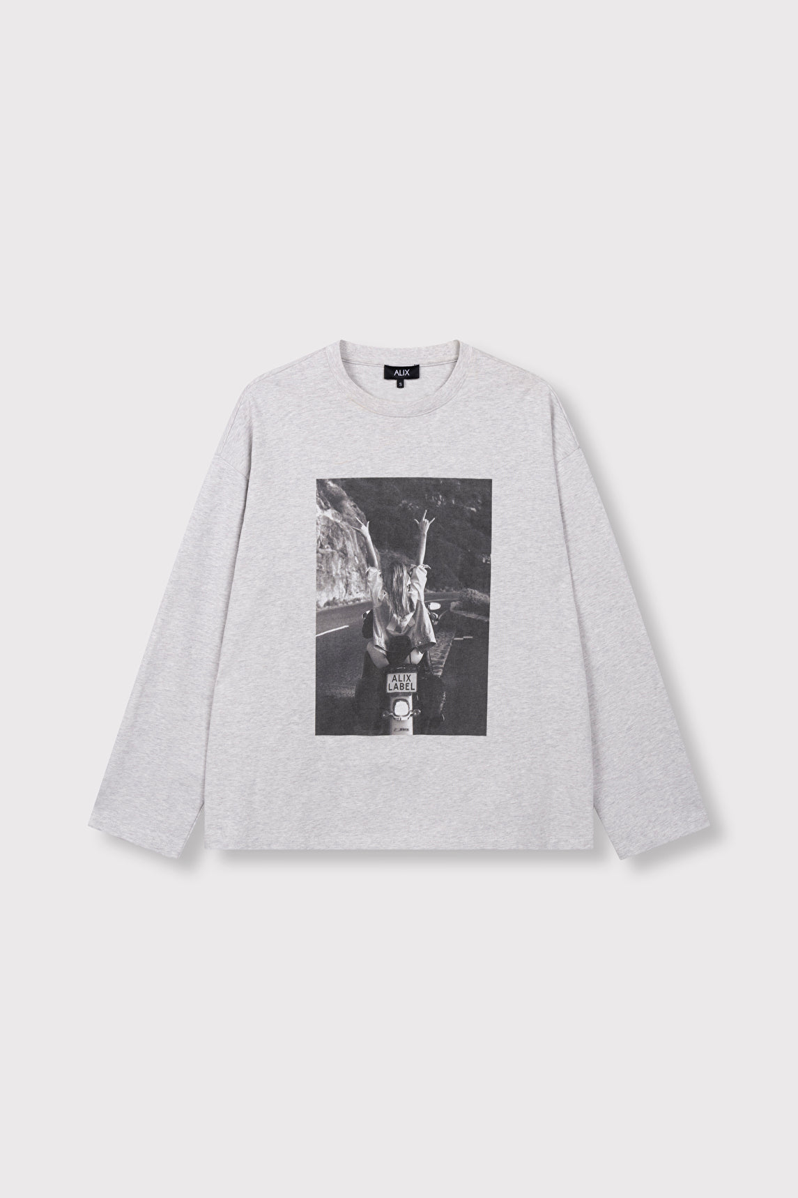 LADIES KNITTED PHOTO LONGSLEEVE T-SHIRT