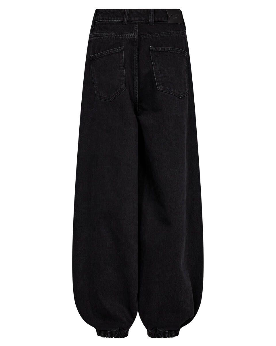 DENIM HAREM TALL PANT BLACK