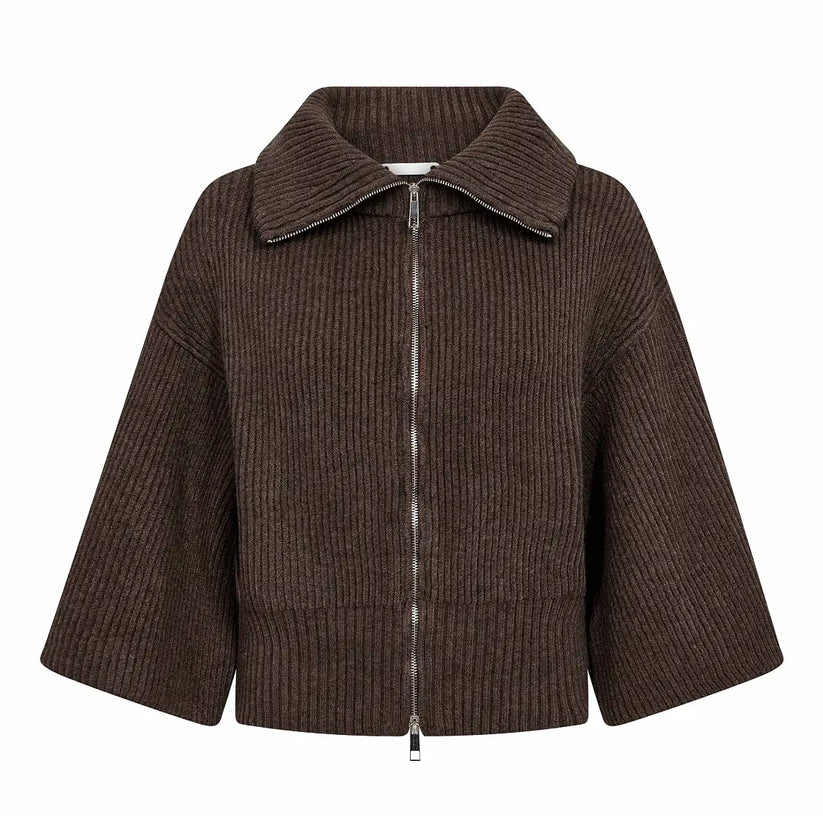 ROWCC ZIP SS KNIT