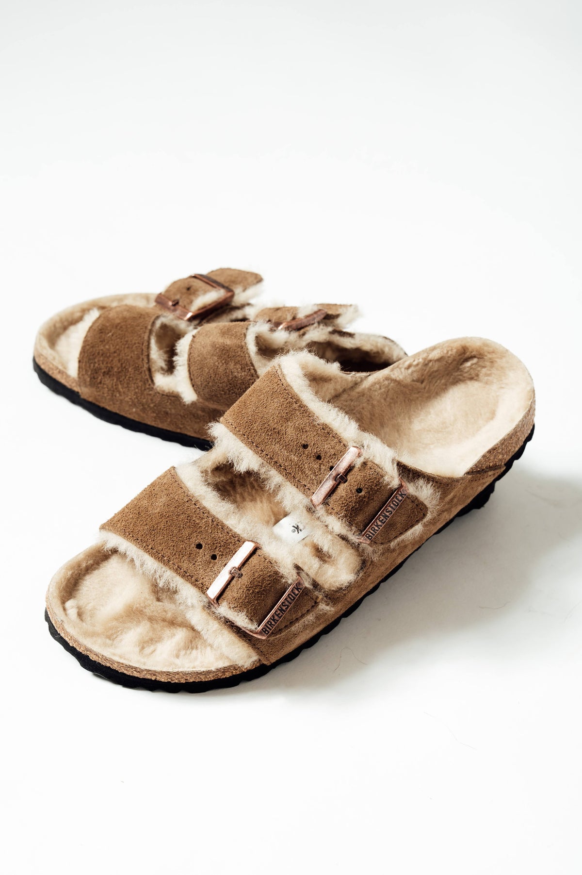 Birkenstock Arizona Shearling suède slippers