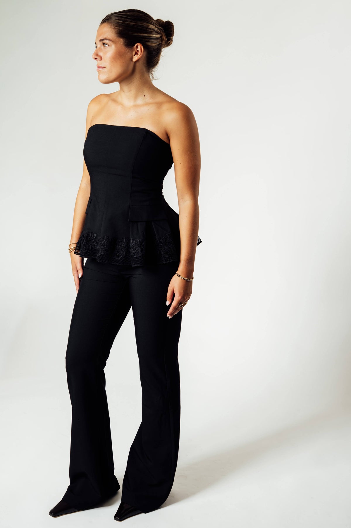 ROTATE zwarte flared pantalon