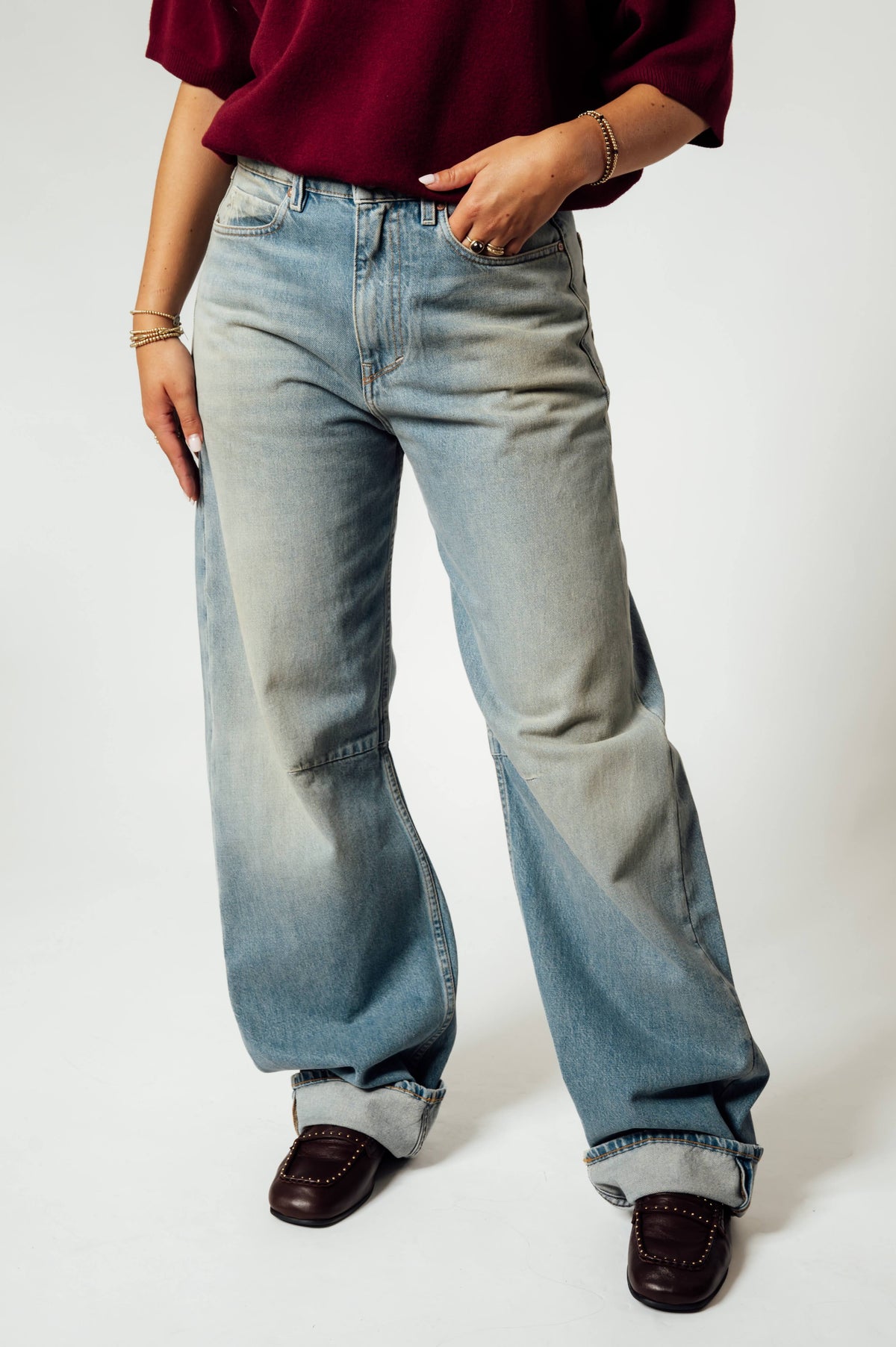 TENUE. Robyn barrel jeans lichte wassing