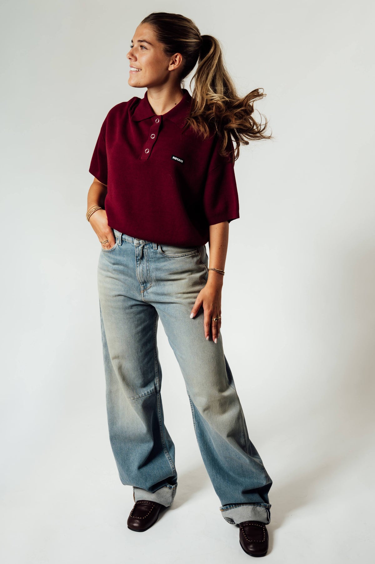 TENUE. Robyn barrel jeans lichte wassing