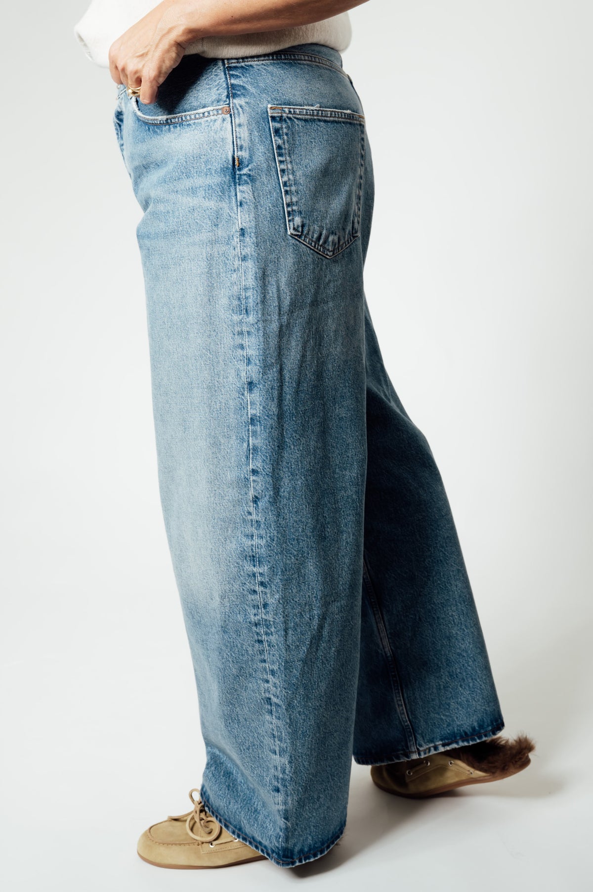 AGOLDE Rounded Baggy jeans in Downplay-wassing