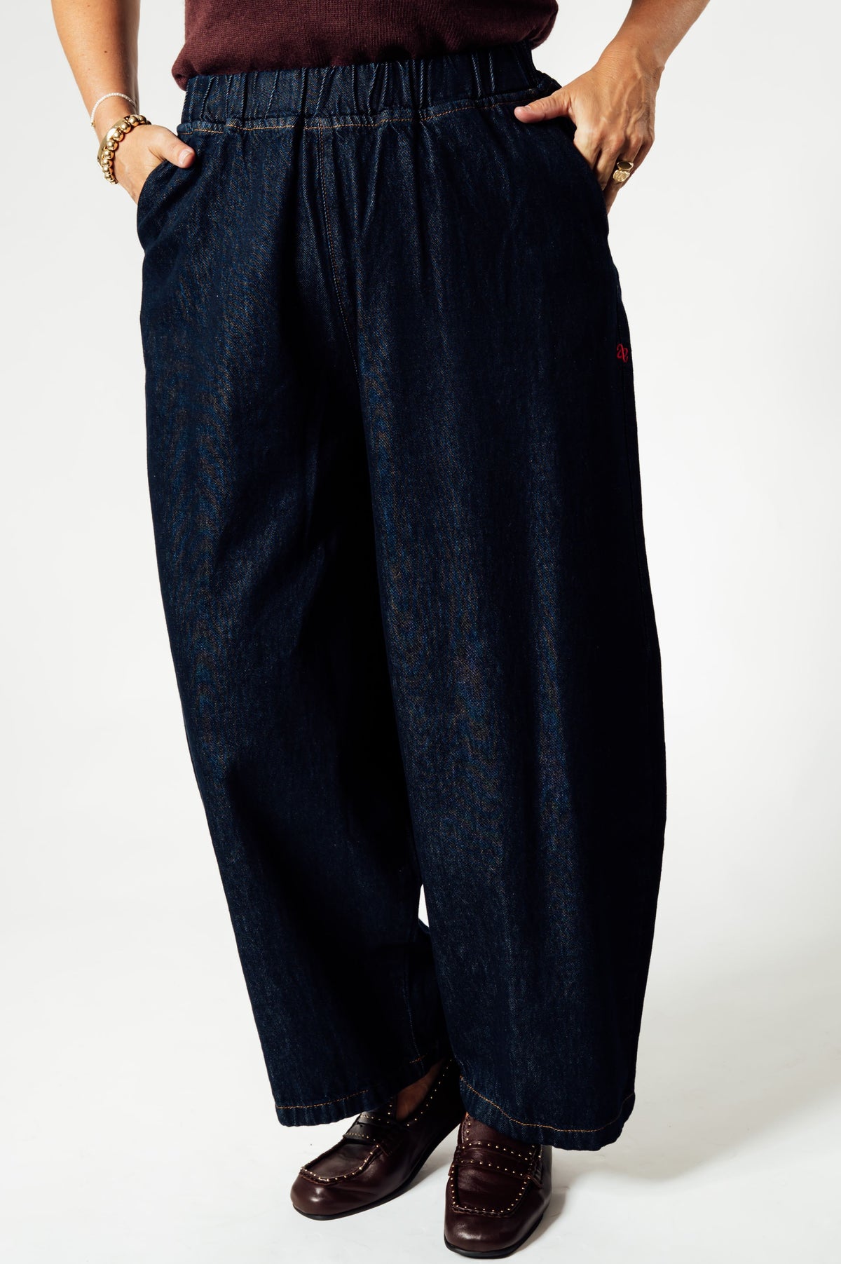 Âme Antwerp Okay donkere puffy jeans
