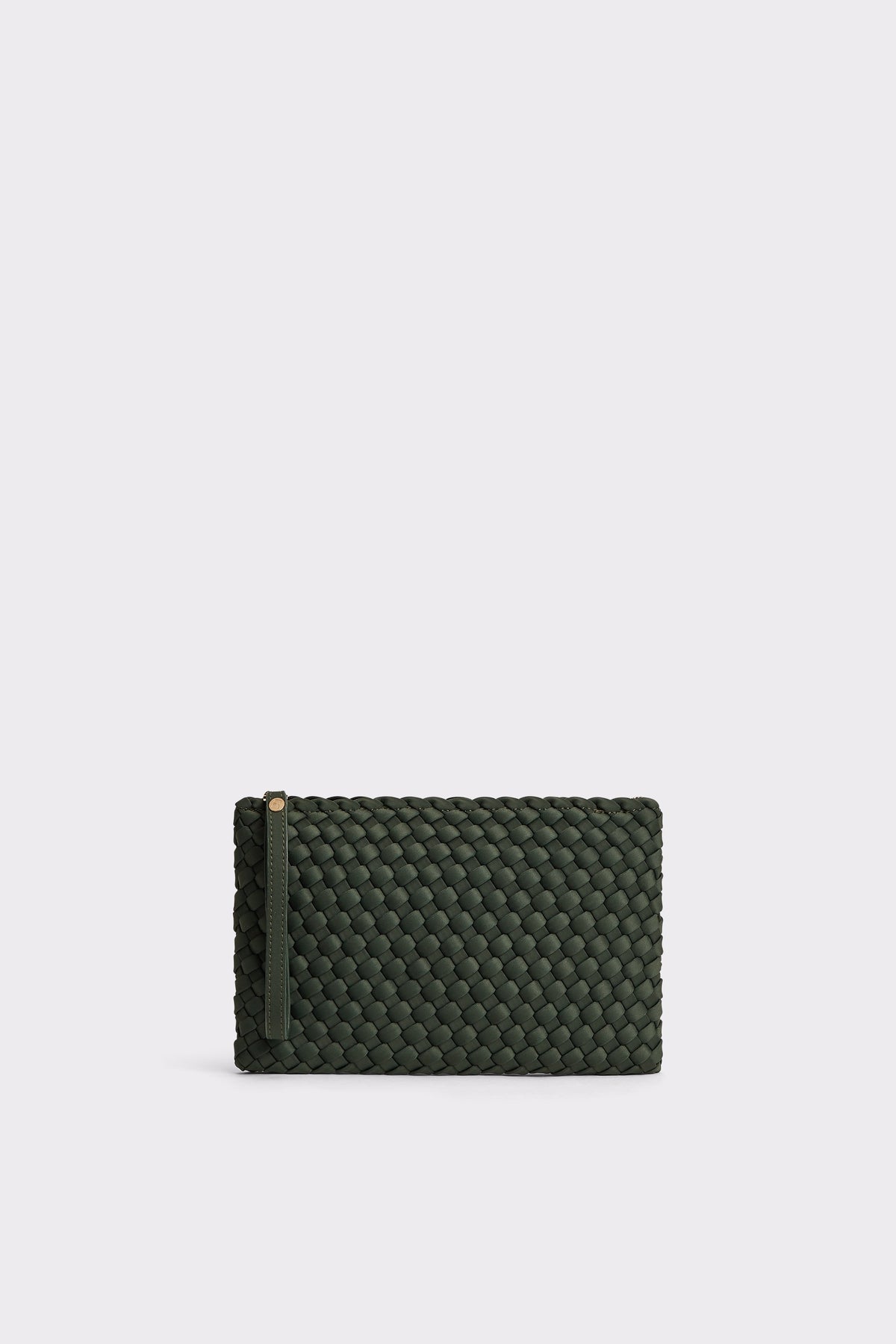 MARREA Clutch gevlochten neopreen Cliffside Green