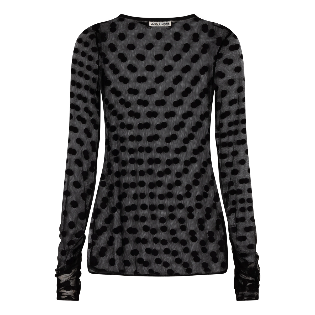 Love Stories Elle mesh top met stippen