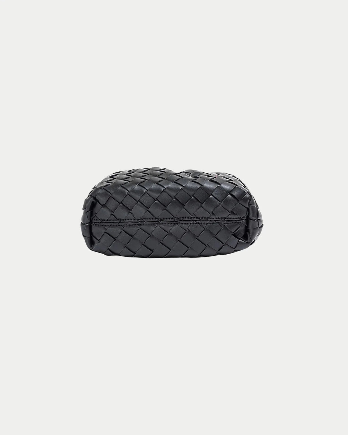 BOW19 Dumpling Braided zwarte gevlochten pouch