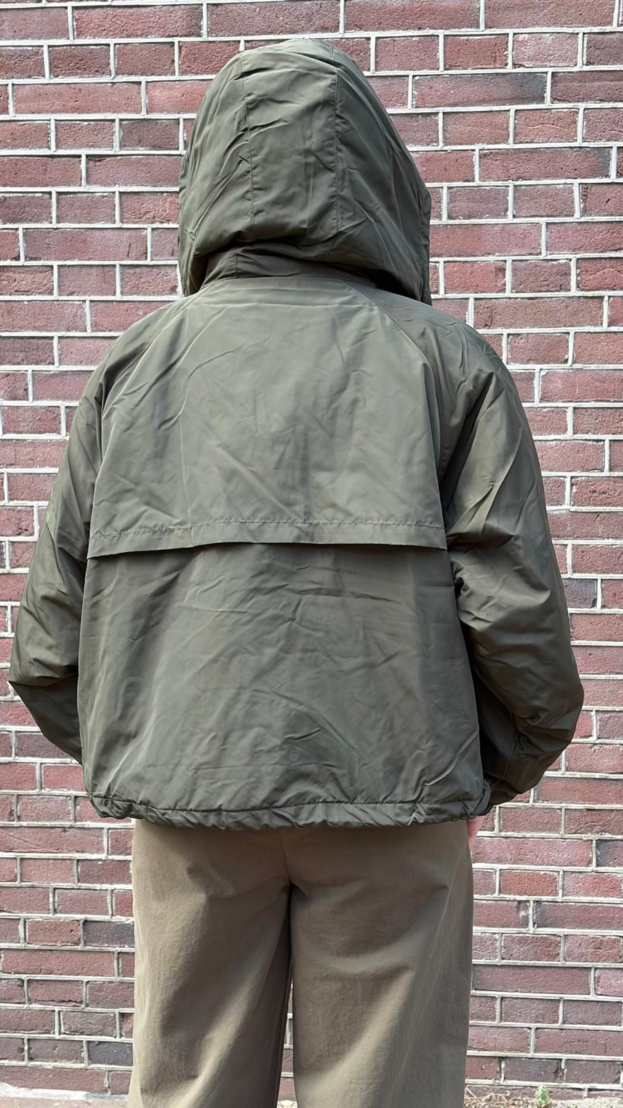 Alter Ego Robyn olijfgroene nylon jas met capuchon