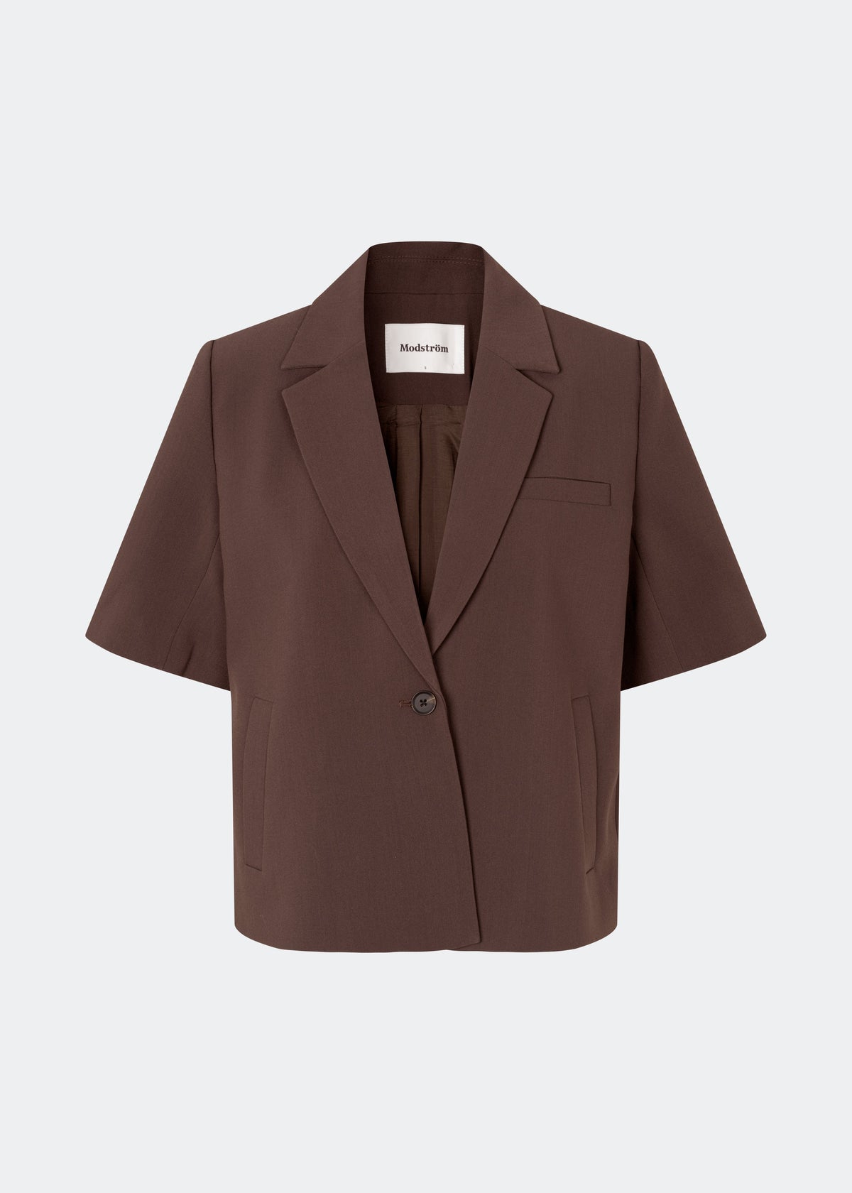 Modström GaleMD blazer korte mouwen chocoladebruin