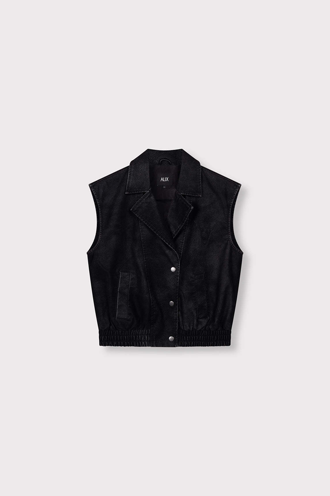 LADIES WOVEN FAUX SUEDE BIKER JACKET