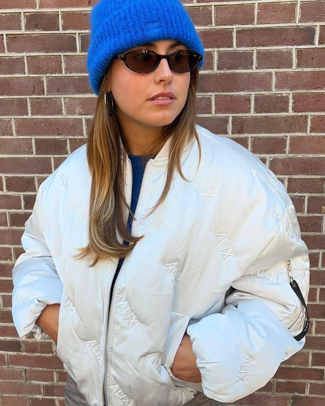 LADIES WOVEN LOGO QUILTED JACKET