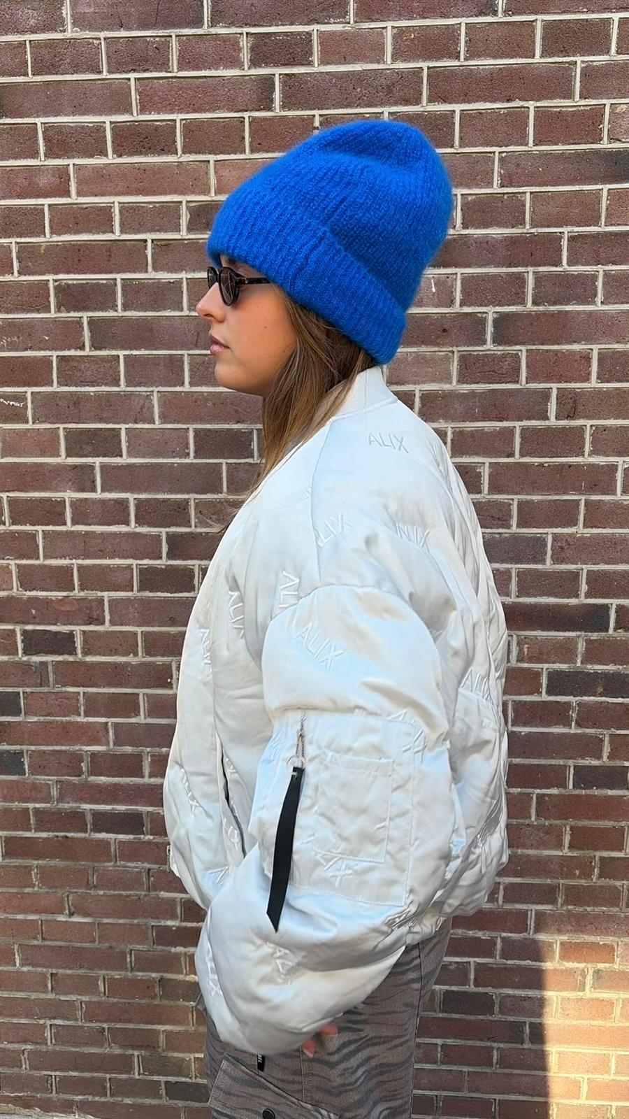 LADIES WOVEN LOGO QUILTED JACKET