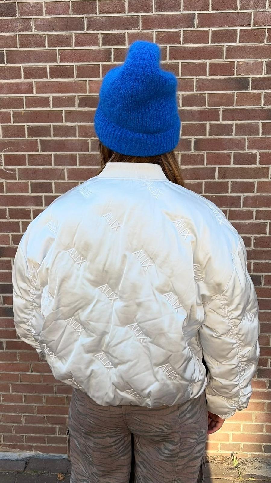 LADIES WOVEN LOGO QUILTED JACKET