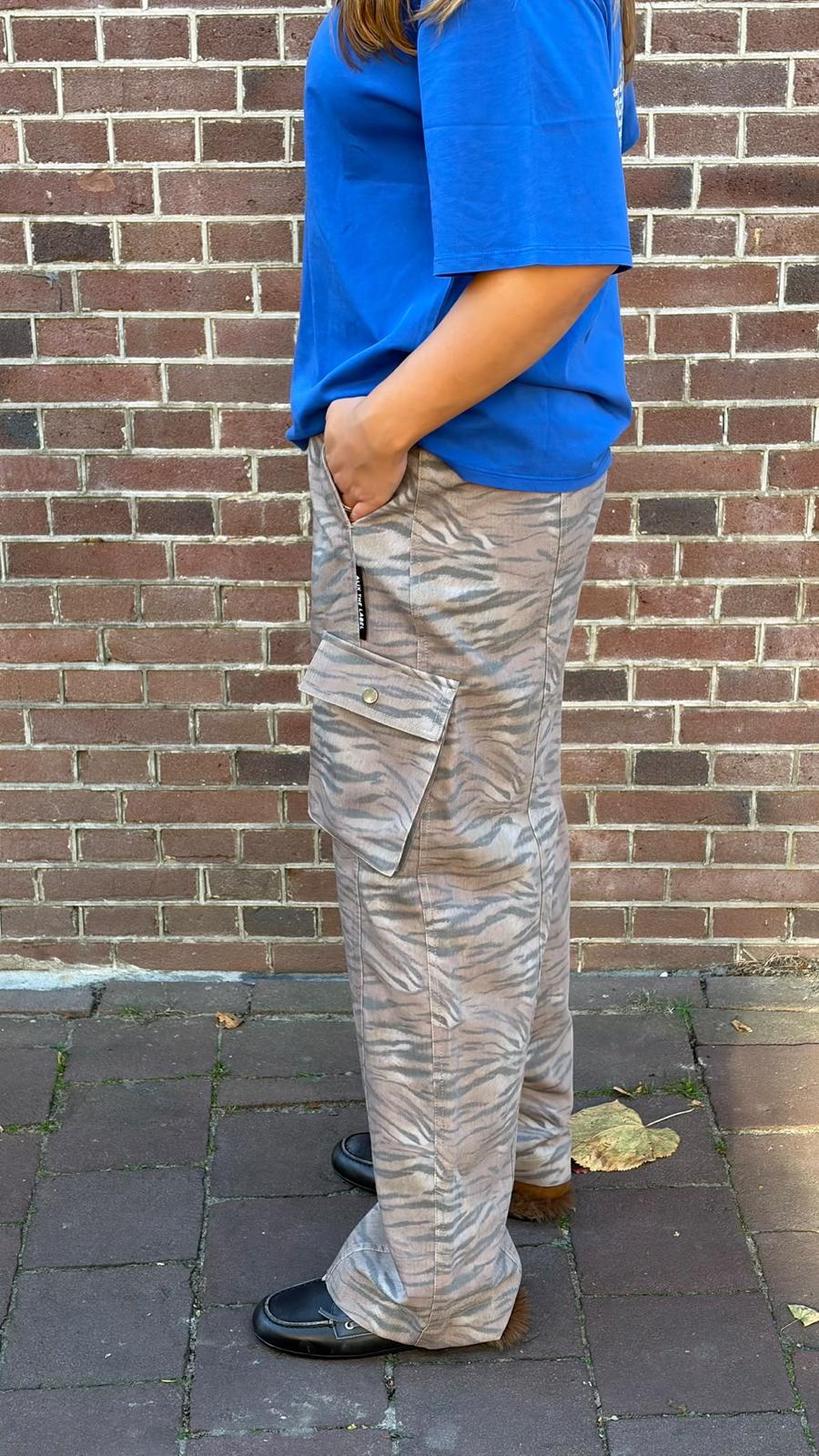 LADIES WOVEN CARGO PANTS