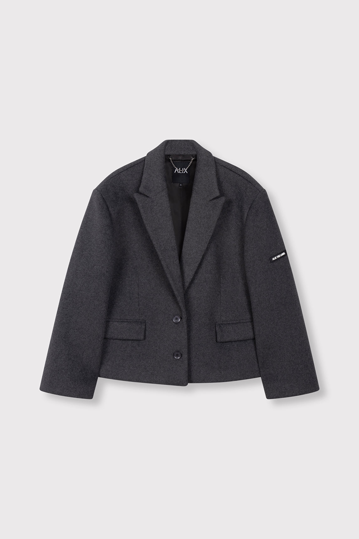 LADIES WOVEN SHORT HAIRY COAT