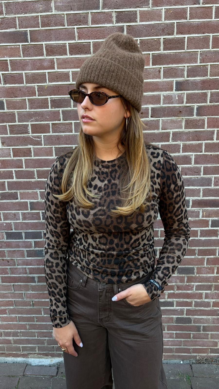 LADIES KNITTED ANIMAL RIB TOP