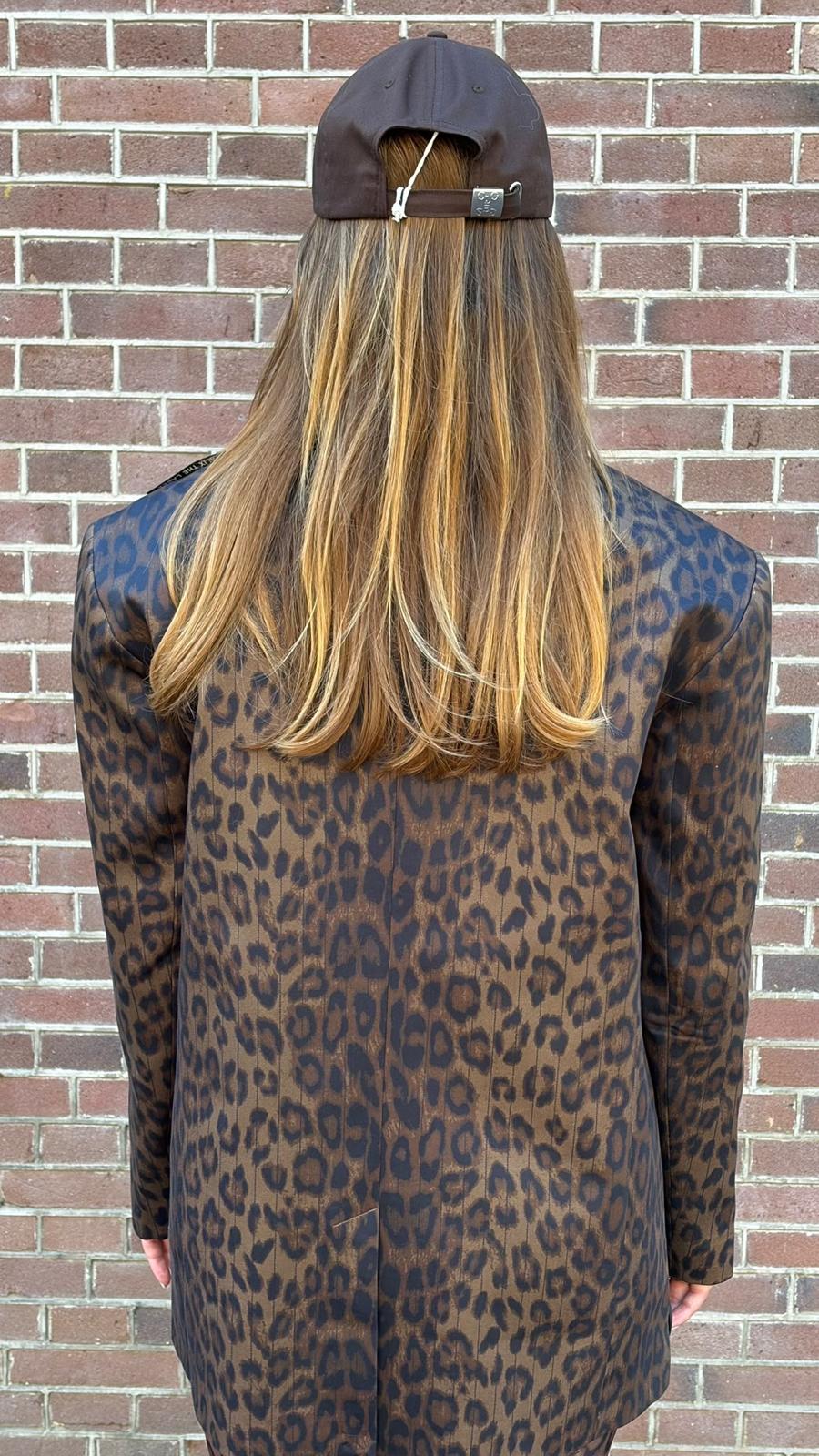 LADIES WOVEN ANIMAL BLAZER