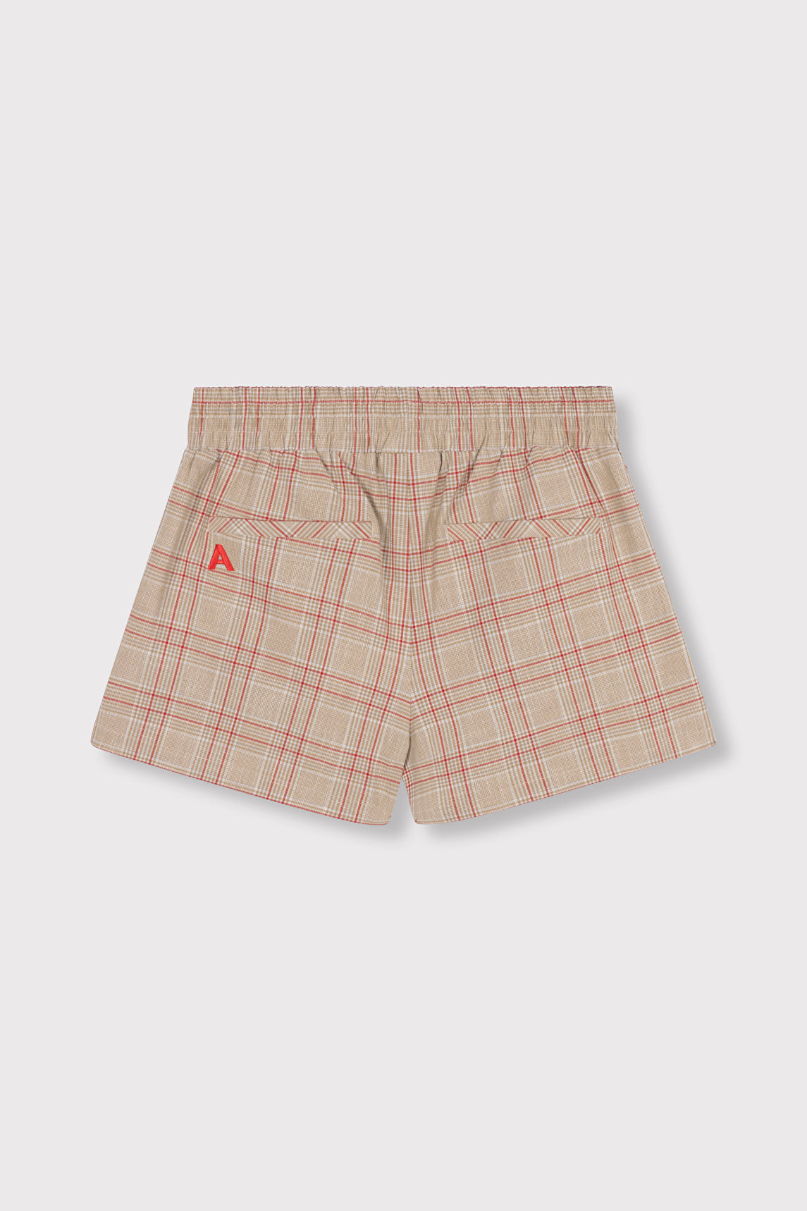 LADIES WOVEN SPORTY CHECK SHORTS
