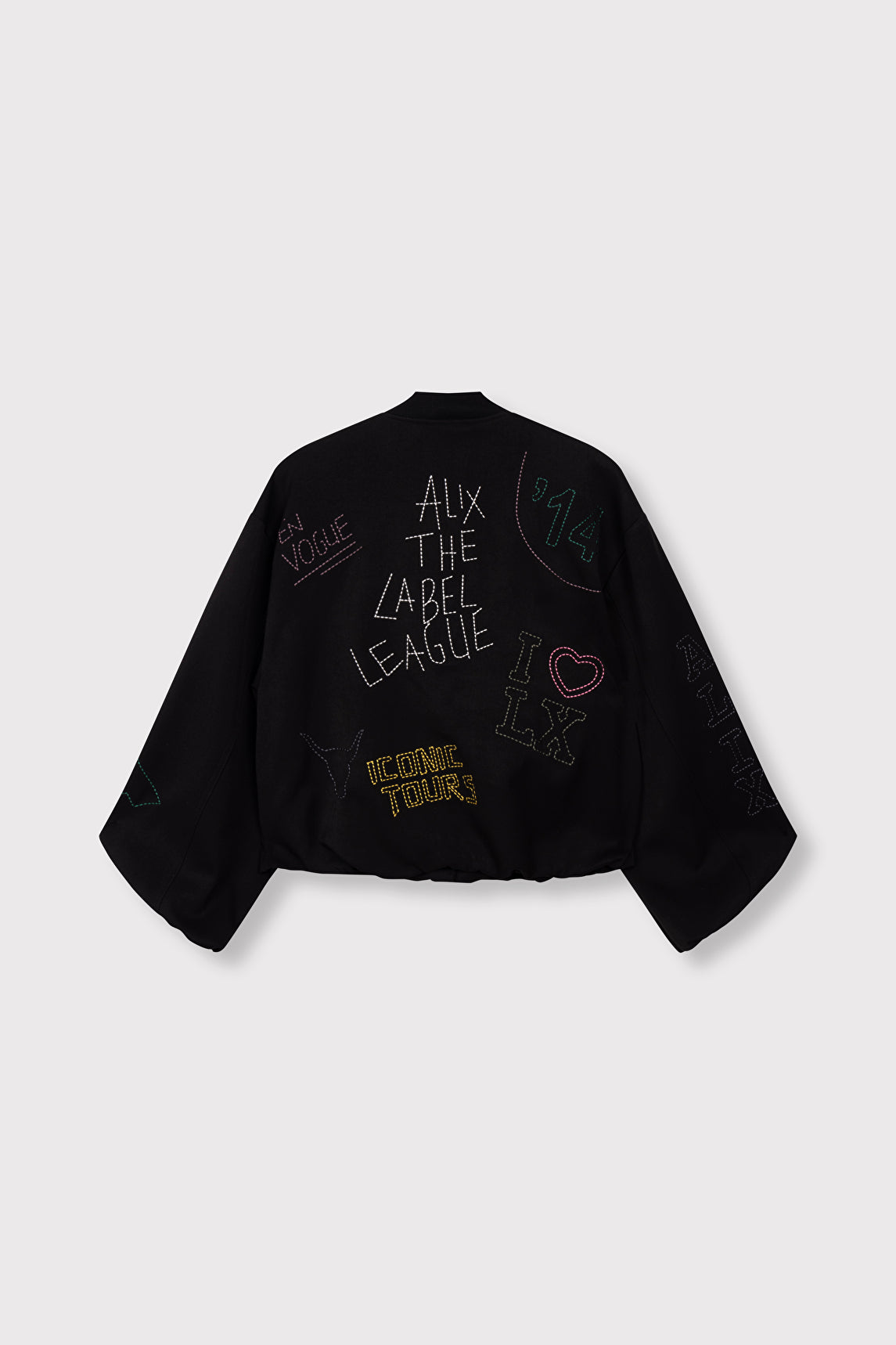 LADIES WOVEN ARTWORK BOMBER