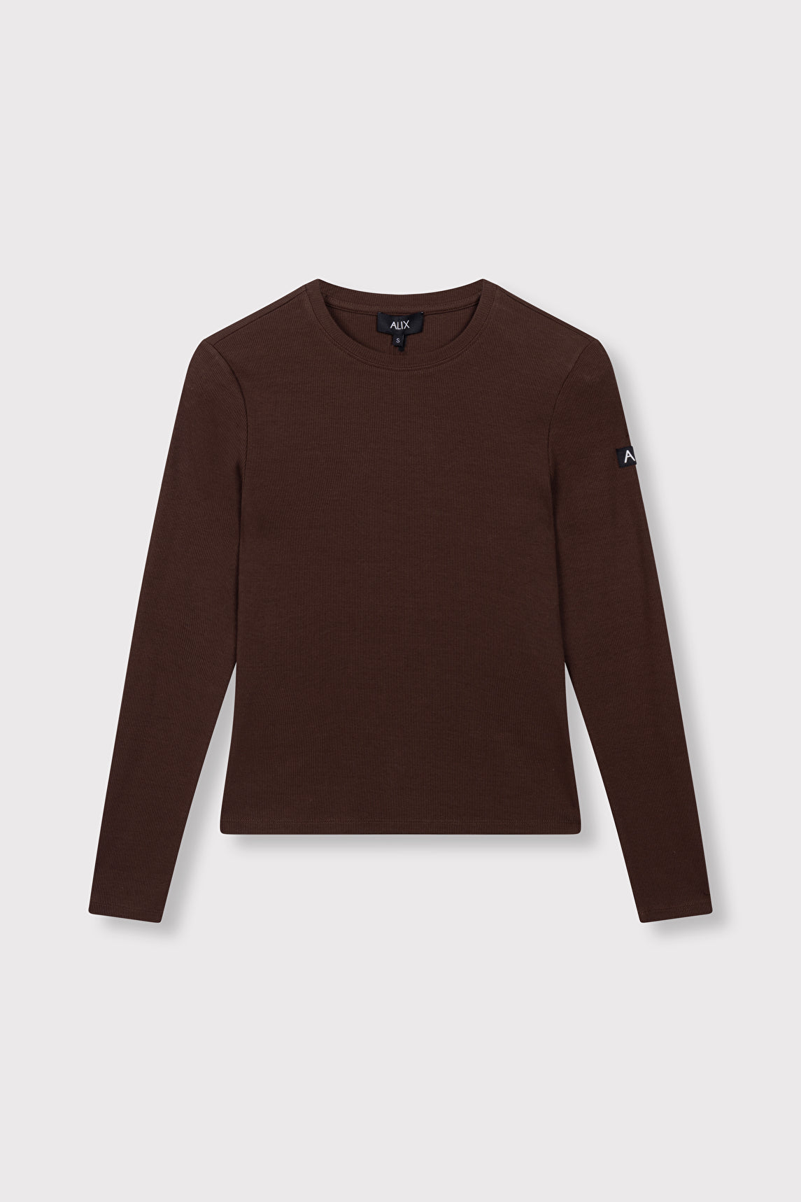 LADIES KNITTED RIB LONGSLEEVE T-SHIRT