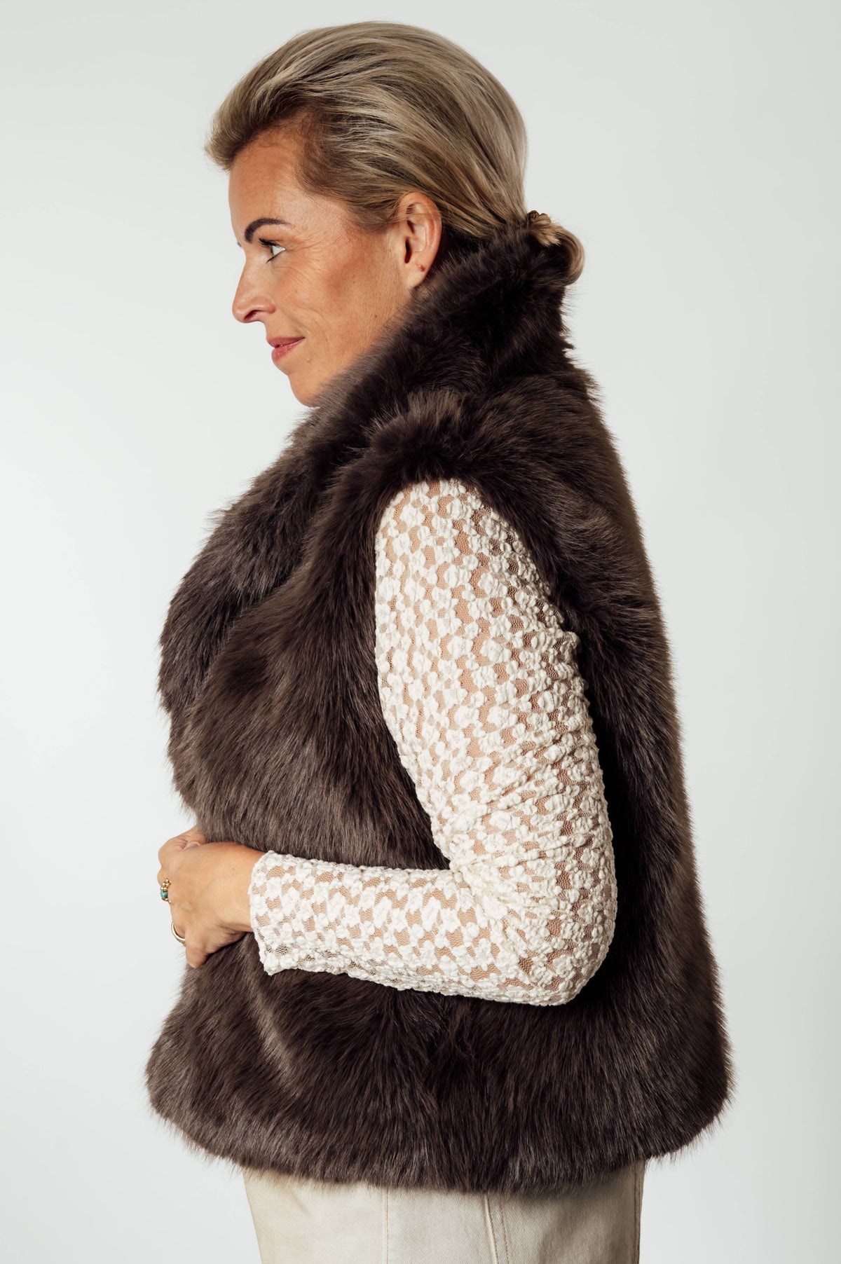 GILL FAUX FUR GILET