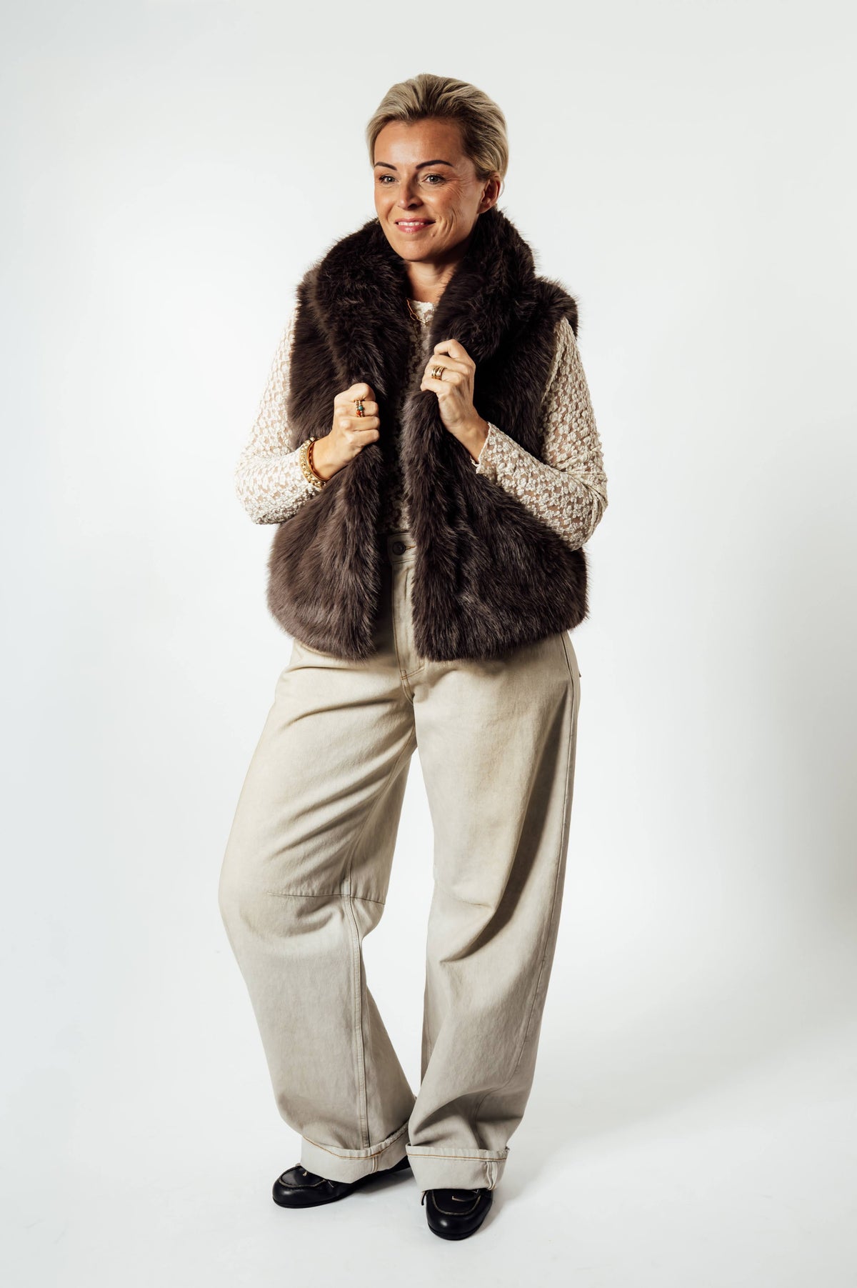GILL FAUX FUR GILET