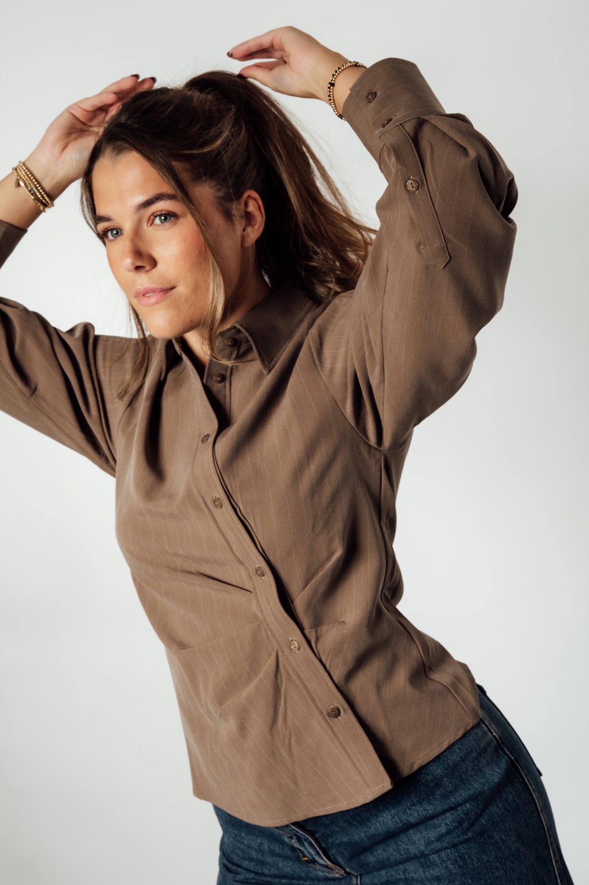 LYVIACC ASYM PIN SHIRT