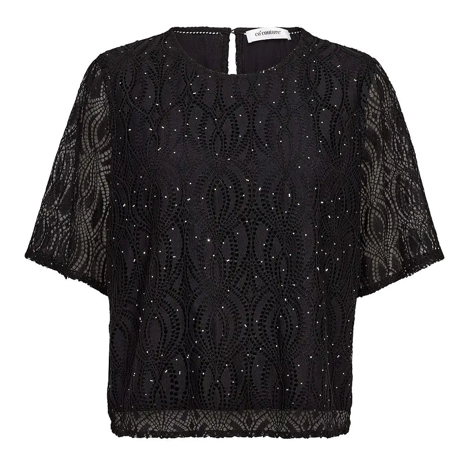 ERICACC STONE LACE SS BLOUSE